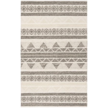 Safavieh 4 x 6 ft. Natura Collection Contemporary Rectangle Hand Woven Rug Ivory & Grey NAT104A-4